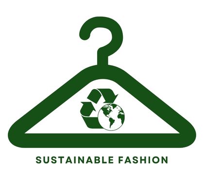 Sustainable fashion hanger graphic