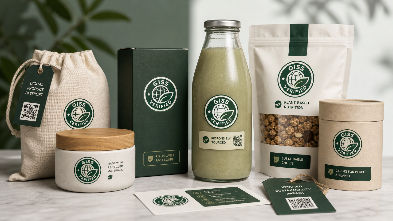 GISS VERIFIED sustainable product mockup